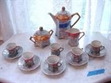 Art deco era teaset with lusterware band