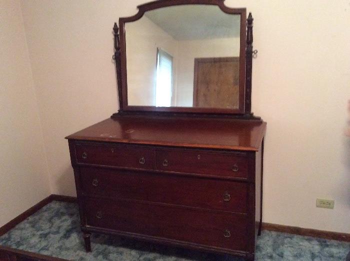 Beautiful antique dresser with swivel mirror $300