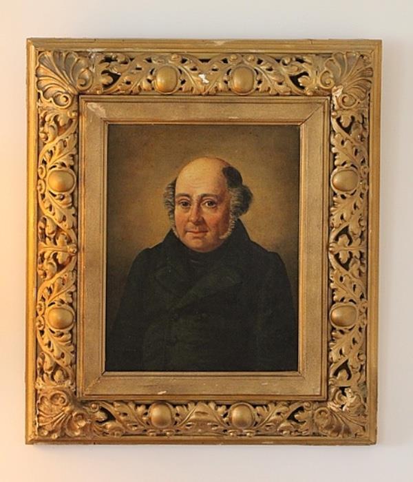 Antique original oil portrait in magnificent frame