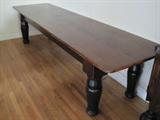 beautiful and large antique butlers table.....massive legs!