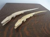 ANTIQUE IVORY ALLIGATORS