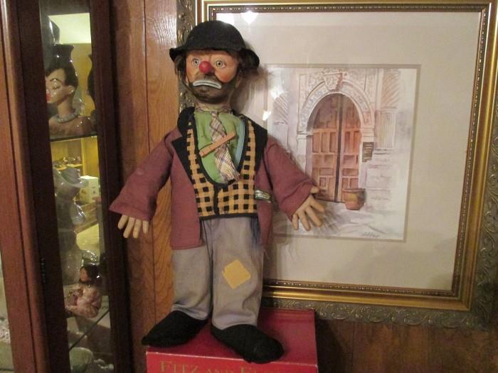 Vintage Emmett Kelly's Willie The Clown doll