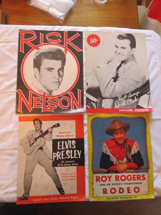 early souvenir books, including a 1956 Elvis Presley souvenir photo album