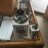 Ceramic ash tray and lighter
