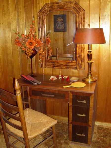 Vanity, chair & mirror