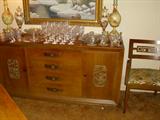 Dining room buffet, Lenox "Navarre" crystal