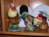Chicken and rooster figures