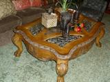 Carved coffee table