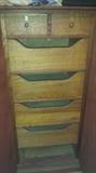 Antique linen chest (inside). 