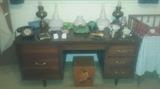 Mid century desk, rotary dial phone, lantern/lamps, Occupied Japan, and more!