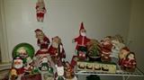 Vintage Christmas including Japan electric Santa lantern (rare) & more of a Santa collection.