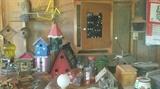 Bird houses along with many other hand made wooden pieces