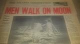MEN WALK ON THE MOON souvenir edition of The Atlanta Constitution. 