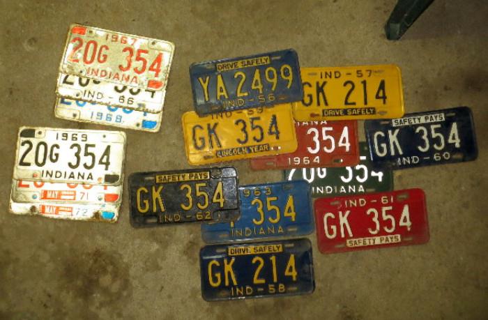Vintage License Plates 1956 - 1980