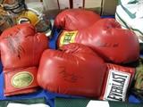 Signed boxing gloves