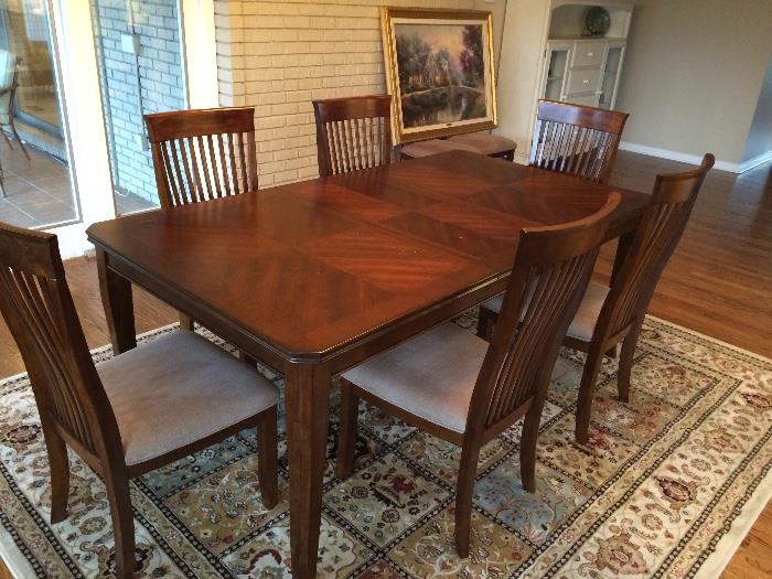 Dining Room Table and Chairs (seats 8) Rug 8x10 (made in Turkey) is also available