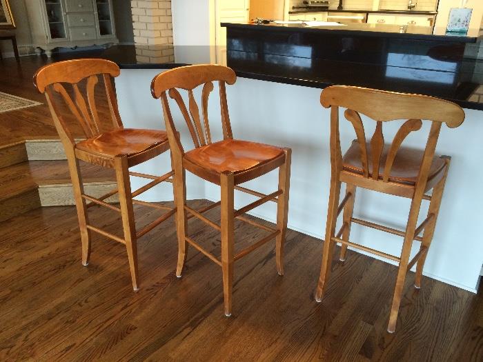 3 Bar or counter chairs Nichols & Stone