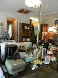 Garage: coffee makers, vintage electric skillet, popcorn popper............more & more