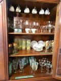 Inside the Duncan Phyfe China cabinet 