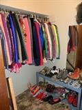 Master BR closet - Tops, pants, skirts, jackets, shoes