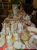 Painted China - lots of pretty pitchers, plates & vases