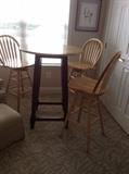 bar table and chairs