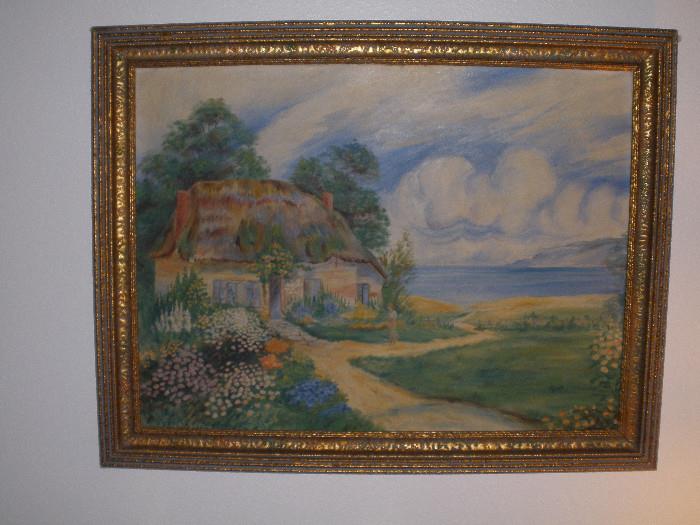English cottage oil that looks to be circa 1930-40.