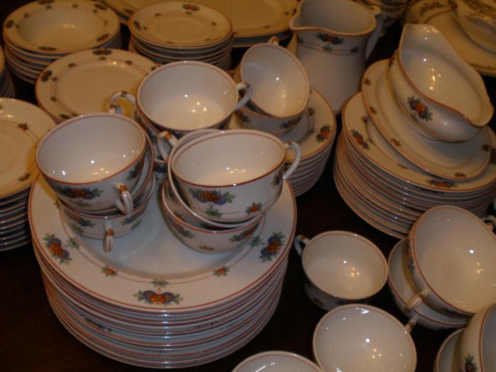Huge set of Canterbury China by Syracuse. Has serving pieces.