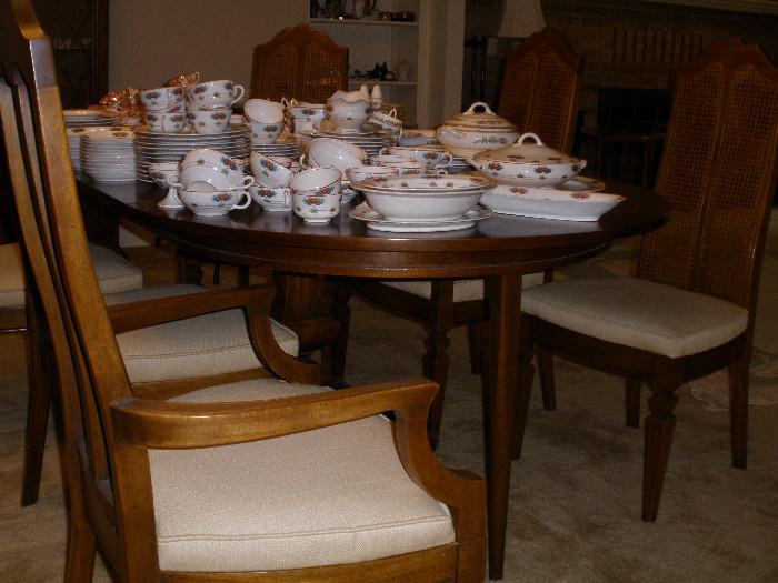 Canterbury China with drop leaf dining table and chairs...