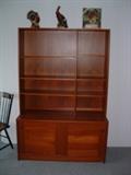 Teak wall unit 6' tall