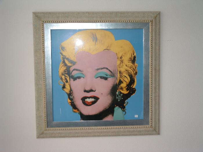 Marilyn Monroe print of an Andy Warhol original (there are 4 of these - each with a different background color)