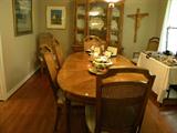 Pecan dining set for 6
