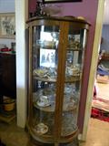 Antique oak curio
