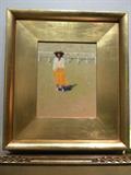 Artist William Berra "Girl in yellow dress"