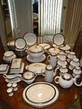Set of Standex china cobalt and gold