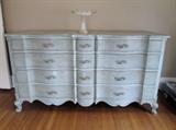 pr vintage French Provincial Union National painted dressers w/ mirror
