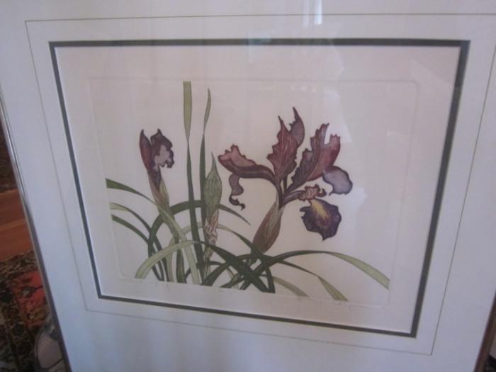 Iris print signed by Arnold Iger