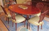 Dining table purchased from Grosfeld House  - Table was oval mahogany finish 11. Number of table was 3918.