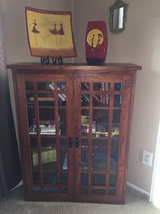 Arts and crafts style oak bookcase