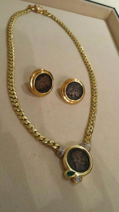 Antique Roman coin set