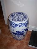 Blue & white oriental seat
