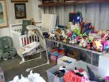 Baby items - Crib, car seat, bouncer...toys