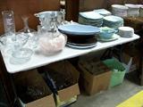 Wine accessories, Pottery Barn dishes...