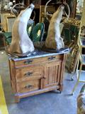 Pair of AL deer head antlers