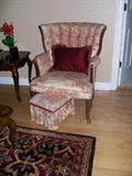 French toile chair & rug