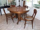 Oak table & bentwood chairs