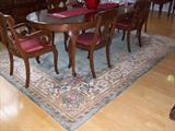 Dining room table with leave & 6 chairs