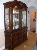 Glass lighted china cabinet