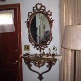 ENTRY MIRROR WITH SHELF TABLE
