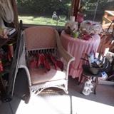 WHITE WICKER SEPARATES/GARDEN NEEDS